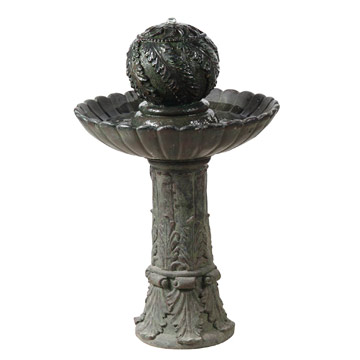  Oak Leaf Sphere Ball Water Fountain