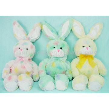  18" Plush Asst Bunnies With Beans (18 "Plush Asst Hasen mit Bohnen)