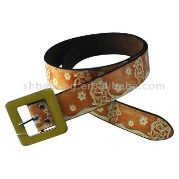  PVC Leather Belt with Metal Buckle (ПВХ кожаный пояс с пряжкой металл)