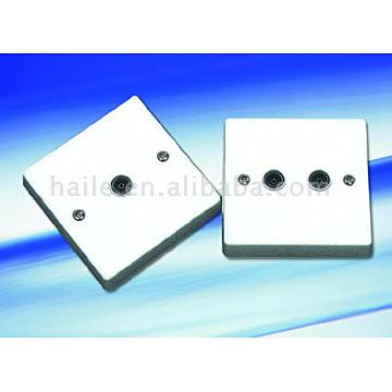  Single Coaxial Socket / Twin Outlets (with One Branch) (Simple coaxial Socket / Twin Points de vente (dont une branche))