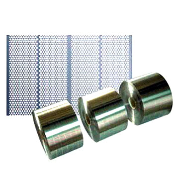  Steel Strips Punched in Sieve Pattern And Nickel Coated (Bandes d`acier perforées dans un tamis de formes et de nickel couché)