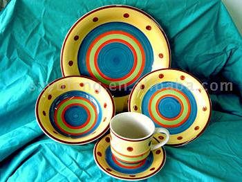  20pc Hand Painted Stoneware Dinner Set (20PC ручной росписью Керамические Dinner Set)