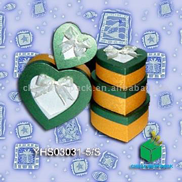 Heart Gift Boxes w/Heart Window 5/S ( Heart Gift Boxes w/Heart Window 5/S)