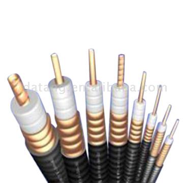  50 Ohm Corrugated Copper-Tube Outer Conductor Coaxial Cables (50 Ohm-Corrugated Copper Tube Außenleiter Koaxialkabel)