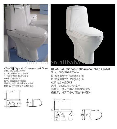  Washdown Two-Piece Toilet (KB-002) (Washdown Two-Piece WC (KB-002))