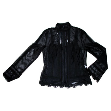  Mesh Blouse With Satin Camisole ( Mesh Blouse With Satin Camisole)