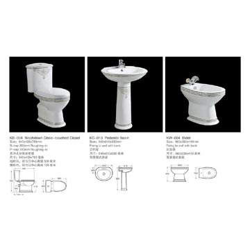  Sanitary Ware Set (KB-004) (Sanitaires Set (KB-004))