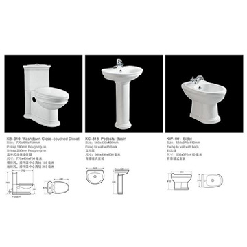  Whole Set Toilet and Basin (Целый набор Туалет и бассейнов)