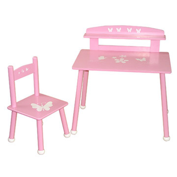 Wooden Desk and Chair (Holz-Schreibtisch und Stuhl)