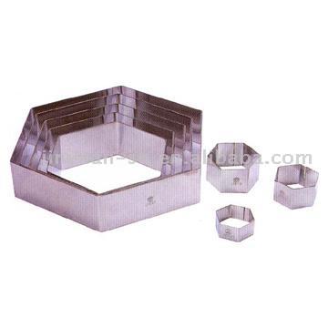  Stainless Steel Hexagonal Mousse Moulds (Нержавеющая сталь шестигранная Мусс Формы)