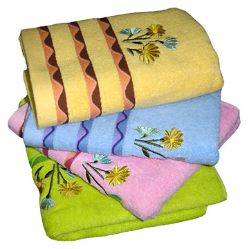 Terry Handtücher mit Satin Borders (Terry Handtücher mit Satin Borders)