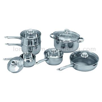  11-Piece S/S Posh Cookware Set (11 pièces S / S Posh Batterie de cuisine)
