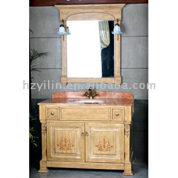 Solid Wood Bathroom Cabinet with Pretty Painting ( Solid Wood Bathroom Cabinet with Pretty Painting)