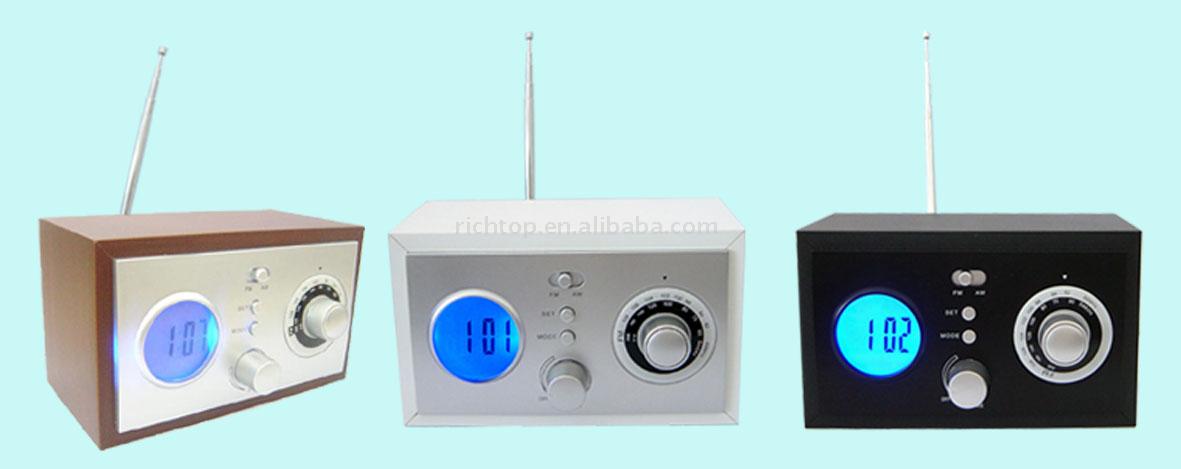  AM/FM Radio with Speaker and LCD Clock (Radio AM / FM avec haut-parleur et LCD Horloge)