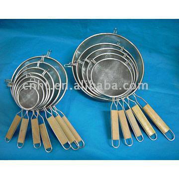  Frying Strainers with Wood Handles ( Frying Strainers with Wood Handles)