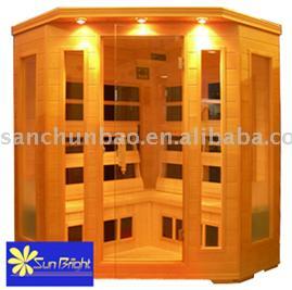  Sunbright Infrared Sauna Cabin With 3-4 Person Super Deluxe Corner Model (Sunbright Инфракрасные сауны кабины с 3-4 человек Super Deluxe Corner модели)