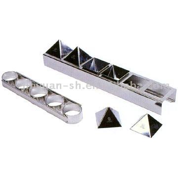  Stainless Steel Pyramid-Shaped Mousse Molds (Acier inoxydable en forme de pyramide Moules Mousse)