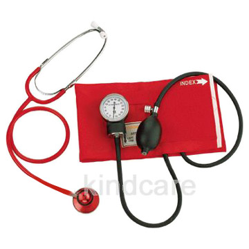  Aneroid Sphygmomanometer with Dual Head Stethoscope