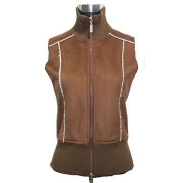  Ladies` Suede Bonded Vest ( Ladies` Suede Bonded Vest)