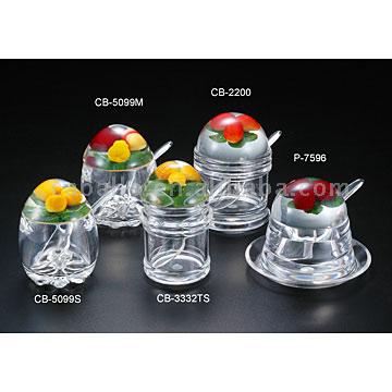  Acrylic Jam Jars (Acryl Gewürzgläser)