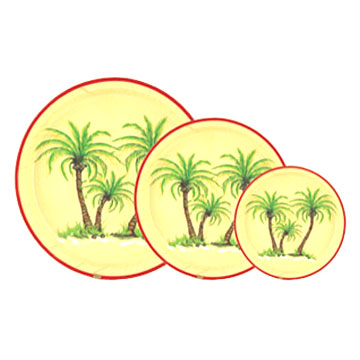  Plastic Round Trays and Plates