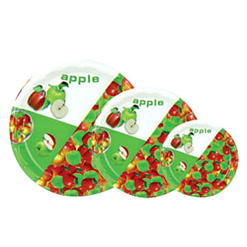  Plastic Round Tray and Plate
