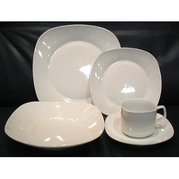  20pc Super White Square Dinner Set (20PC Super White Square Dinner Set)