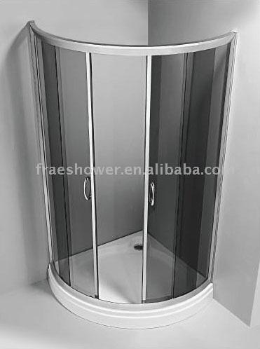  Arc-Shaped Shower Enclosure with Sliding Door (En forme d`arc Douche avec porte coulissante)