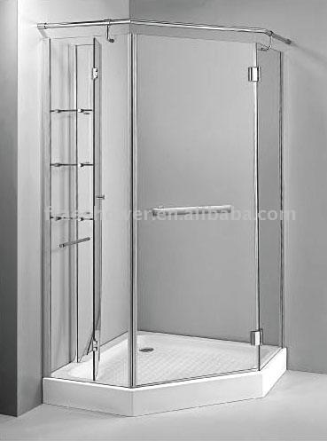  Diamond-Shaped Shower Enclosure with Single Pivot Door ( Diamond-Shaped Shower Enclosure with Single Pivot Door)