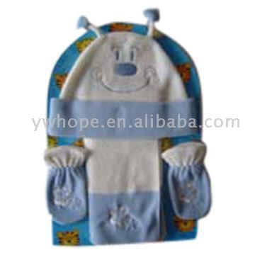  Children`s Hat Set with Scarf and Gloves (Детский Hat Набор в шарф и перчатки)