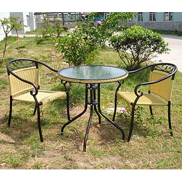  Rattan Chair Set (Fauteuil en rotin Set)