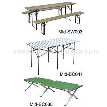  Beer Table, Camp Cot and Folding Table (Пиво таблице, лагерь Кот и складной стол)