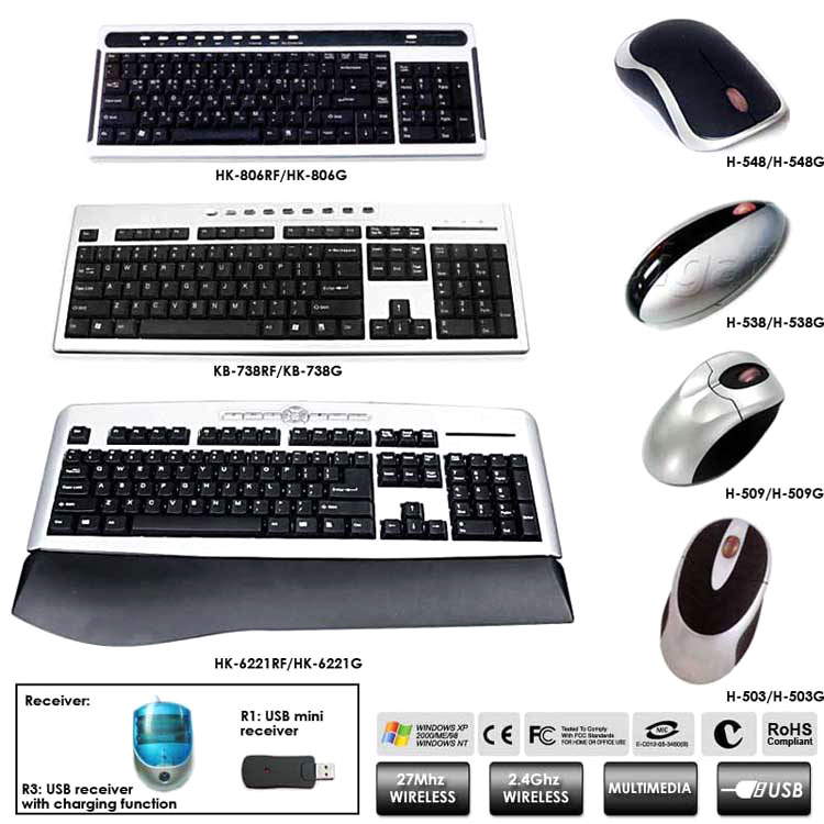  Wireless Keyboard and Mouse Combo (Беспроводная клавиатура и мышь Combo)