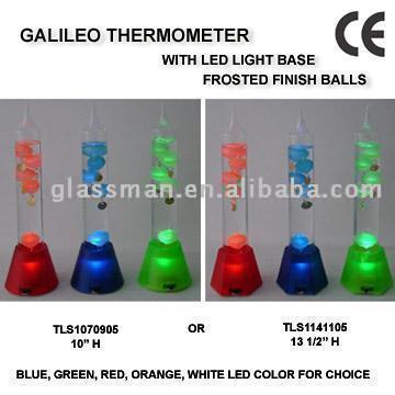Galileo-Thermometer mit LED-Licht Base (Galileo-Thermometer mit LED-Licht Base)