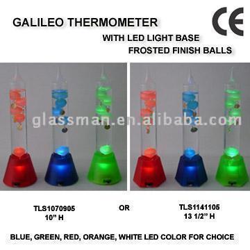  Galileo Thermometers with Led Light Base (Галилея Термометры с LED Light базы)