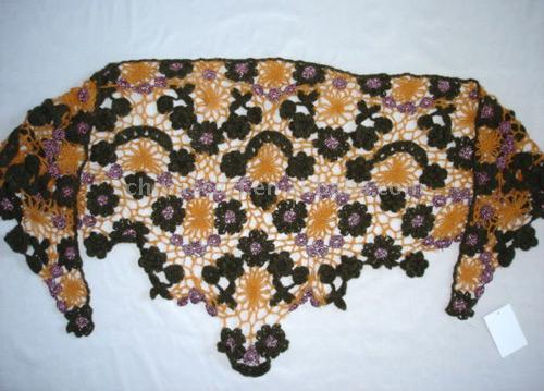  Acrylic Crocheted Flower Shawl