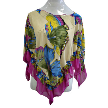 Polyester Printed Summer Poncho