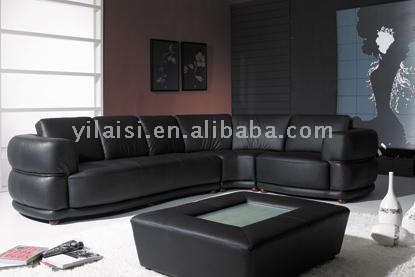  Corner Leather Sofa (Мягкий кожаный уголок с диваном)
