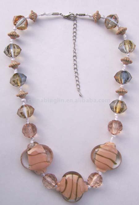  Glass Beads Necklace (Стекло ожерелья)