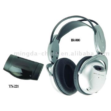 Wireless Infrared (IR) Stereo Headphone