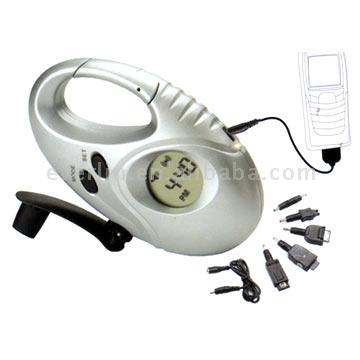  Mountaineering Fibula Wind-Up Mobile Phone Charger With LED Light (Альпинизм Фибула Wind-up Мобильный телефон зарядное устройство с LED Light)