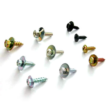  Screws with Square Washer and Spring Washer