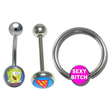  Pictured Navel Ring ( Pictured Navel Ring)