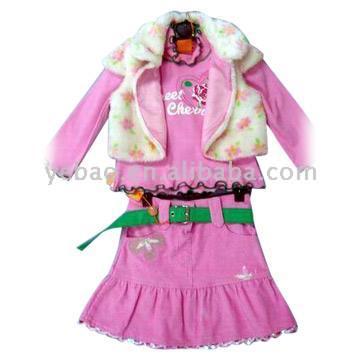  Girl`s 3pcs Set