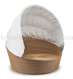  Wicker Round Sofa (Плетеный круглый диван)