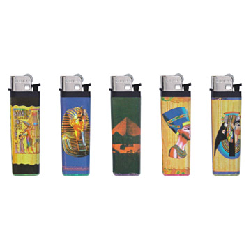  Lighters with Roll Printed Paper (Feuerzeuge mit Roll bedrucktes Papier)