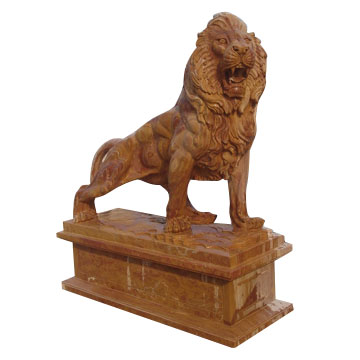  Red Marble Lion (Красный мрамор лев)