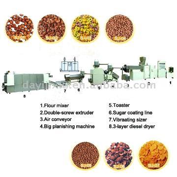  Double-Screw Breakfast Cereal Processing Line (Double-céréales de petit déjeuner à vis de traitement en ligne)