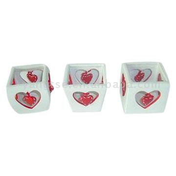  Valentine Candle Holders (Valentine Bougeoirs)