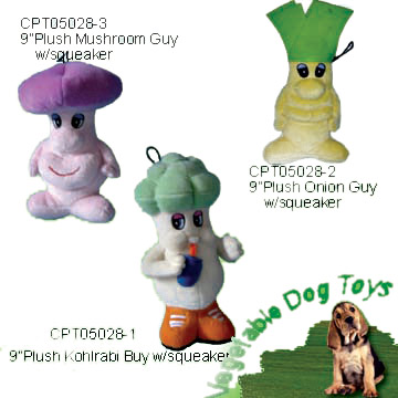  9" Plush Vegetable Dog Toys (9 "Plush légumes Dog Toys)